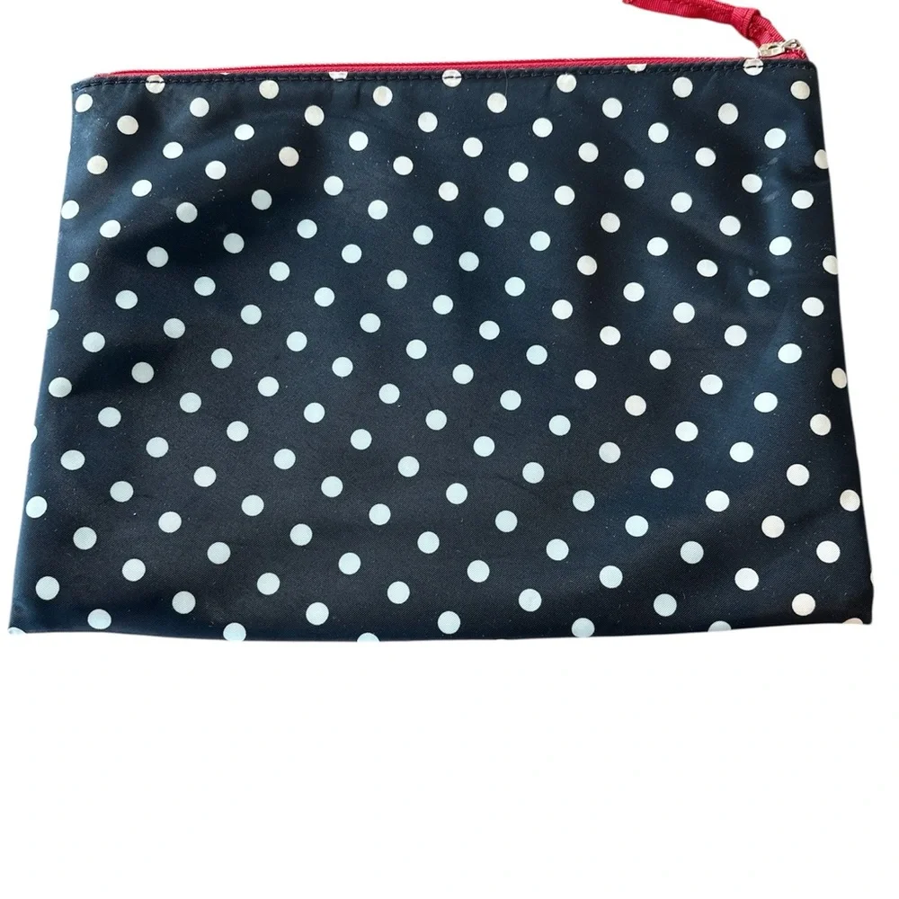 Kate Spade Black and White Polka Dot Cosmetic Bag